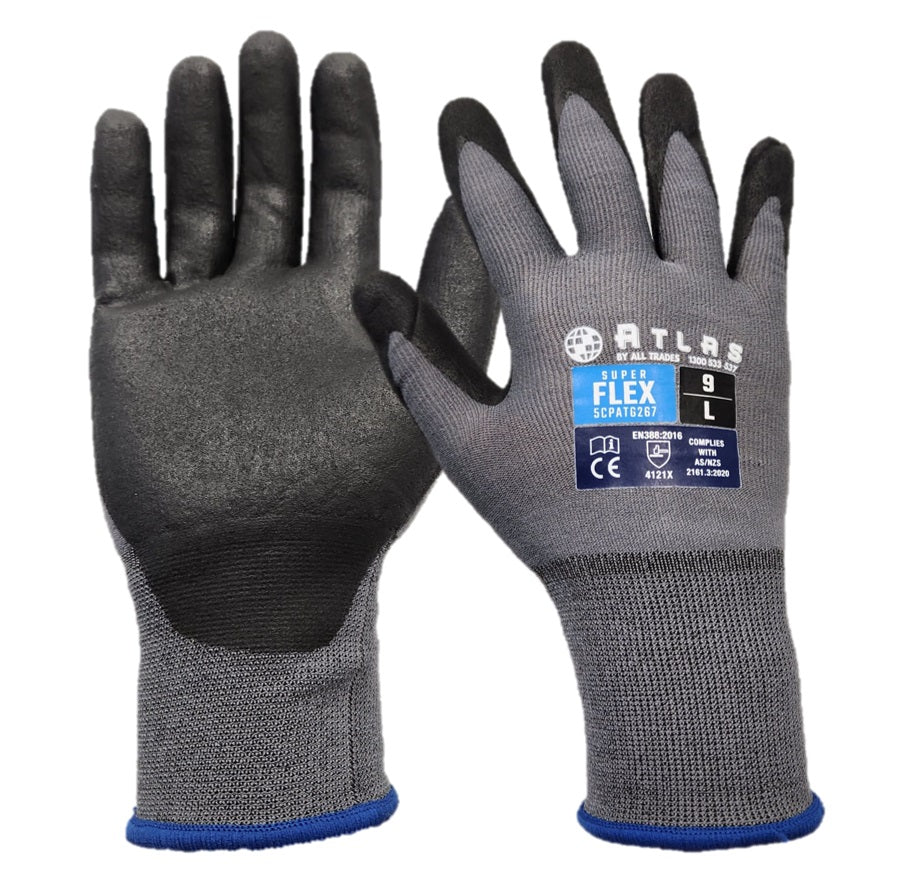 ATLAS ATG267 SUPERFLEX NITRILE FOAM COATED GLOVES