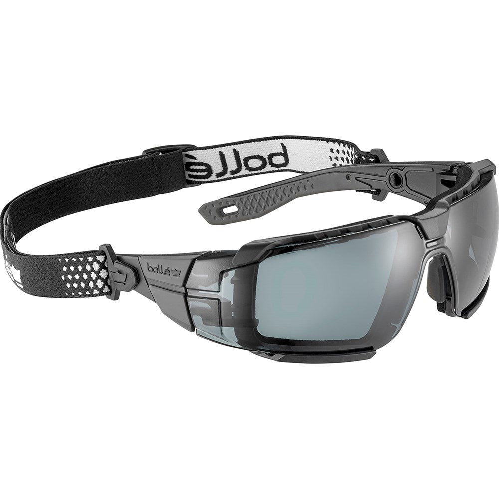 BOLLE RUSXSN10A RUSH+ 2.0 XP SMALL PLATINUM ASAF SAFETY GLASSES WITH FOAM & STRAP