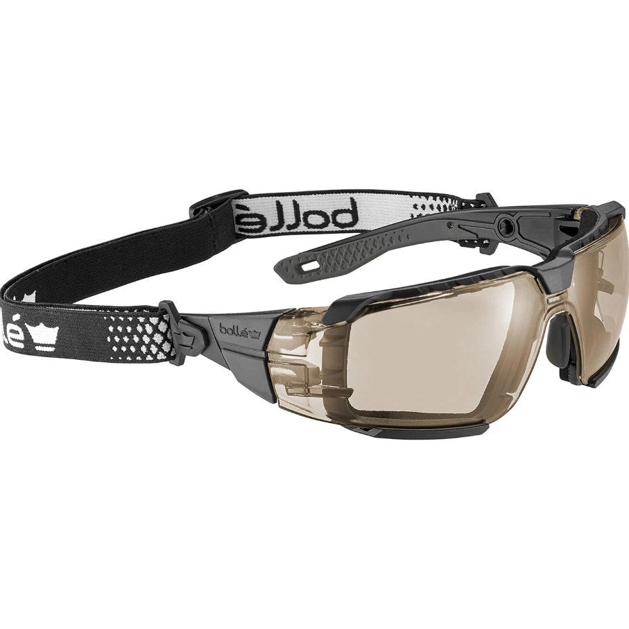 BOLLE RUSXMN30A RUSH+ 2.0 XP PLATINUM ASAF SAFETY GLASSES WITH FOAM & STRAP