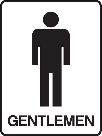 GENTLEMEN RESTROOM SIGN