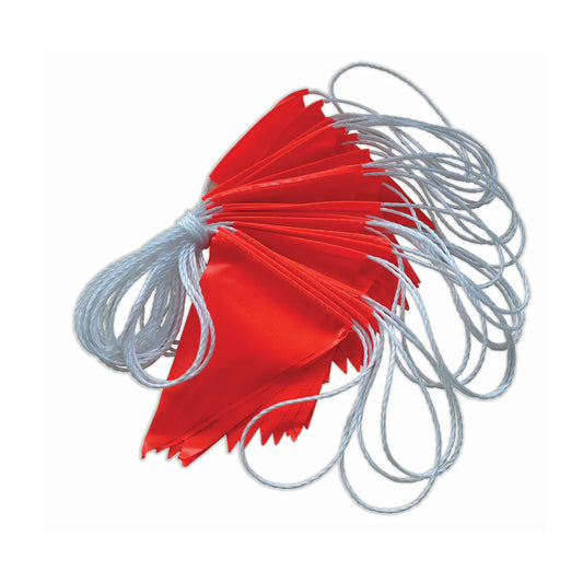 PVC FLAGLINE BUNTING WITH ROPE - 100MTR REEL