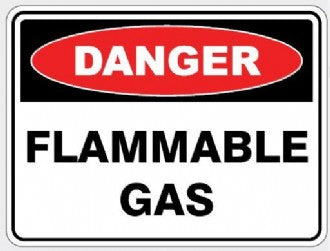 DANGER - FLAMMABLE GAS SIGN