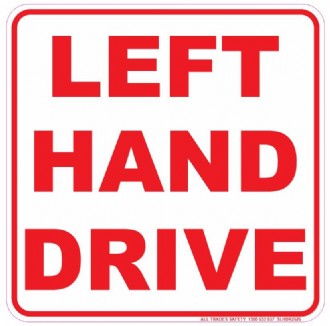 LEFT HAND DRIVE S/A STICKER