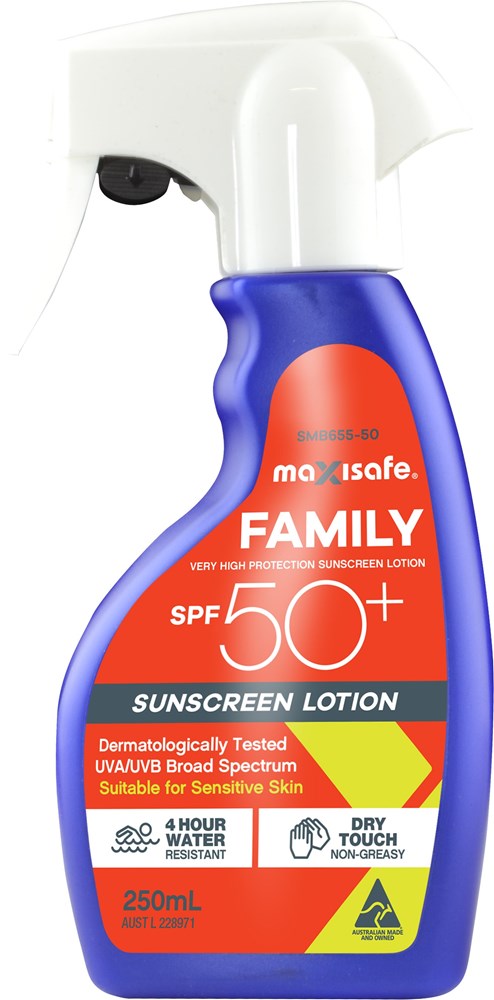 MAXISAFE SMB655-50 SPF50+ SPRAYABLE SUNSCREEN LOTION