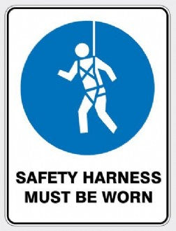 MANDATORY SAFETY HARNESS MUST BE WORN