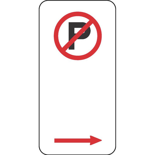 NO PARKING R5-40R SIGN-RIGHT ARROW