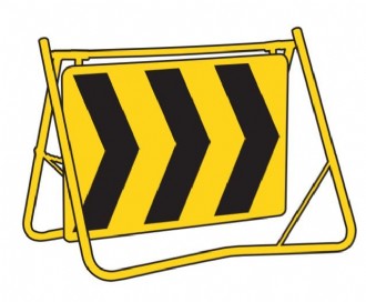CHEVRON ARROW SWING STAND SIGN – All Trades Safety & Workwear Supplies