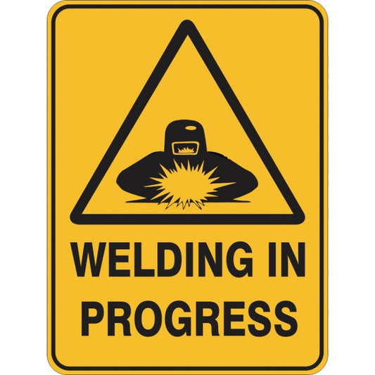 WARNING - WELDING IN PROGRESS SIGN