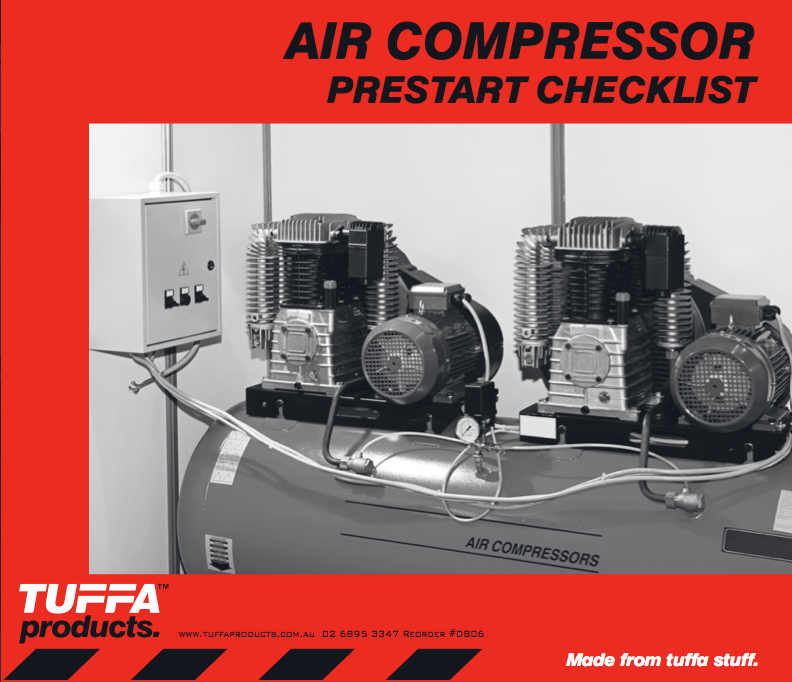 AIR COMPRESSOR PRE START CHECKLIST BOOK