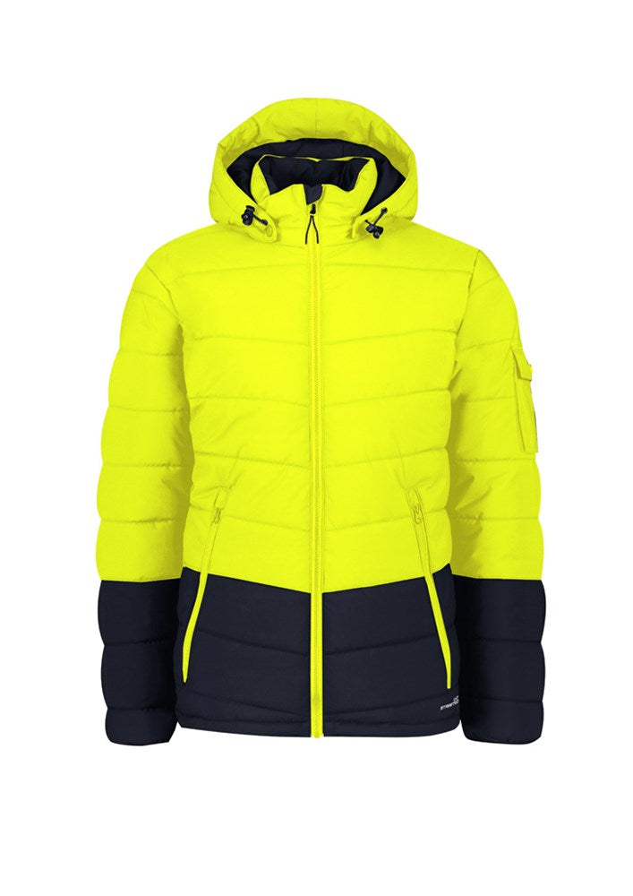 SYZMIK ZJ240 UNISEX STREETWORX HI VIS HOODED PUFFER JACKET