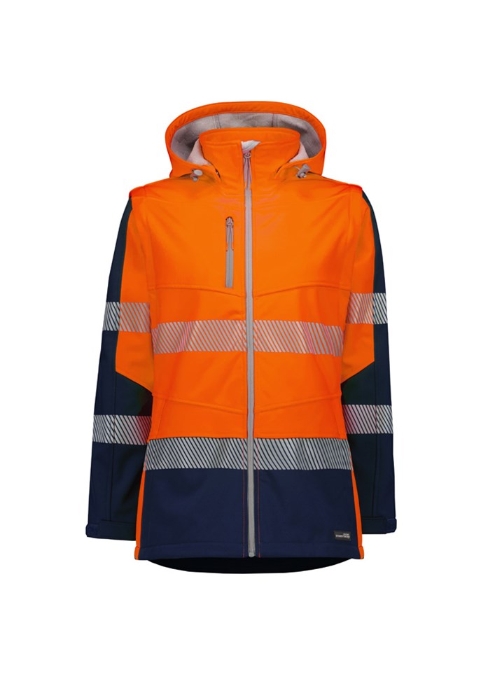 SYZMIK ZJ753 WOMENS STREETWORX 2 IN 1 STRETCH SOFTSHELL TAPED JACKET