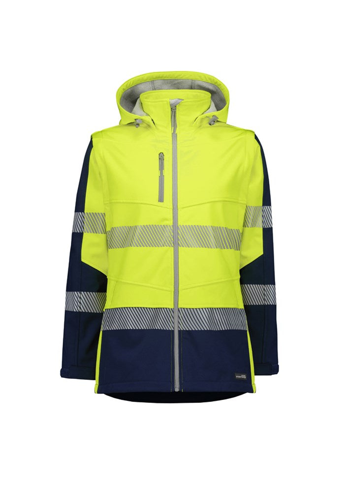SYZMIK ZJ753 WOMENS STREETWORX 2 IN 1 STRETCH SOFTSHELL TAPED JACKET