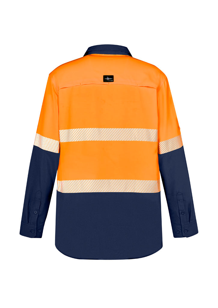 SYZMIK ZW470 MENS HI VIS OUTDOOR SEGMENTED TAPE L/SL SHIRT