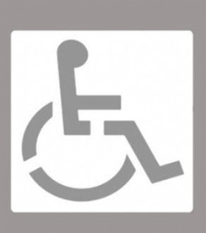 DISABLED PARKING STENCIL - 600 X 450