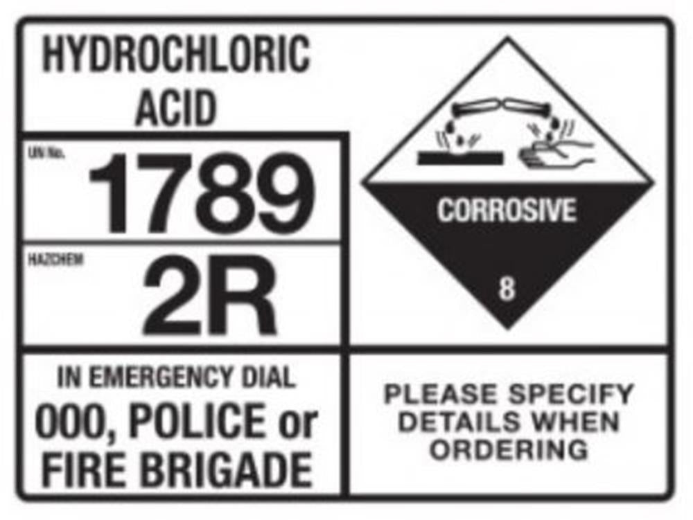 DANGEROUS GOODS VEHICLE EMERGENCY INFORMATION SIGN