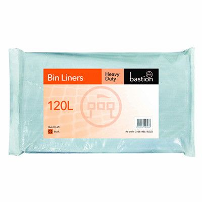 BASTION 120 LITRE HEAVY DUTY BIN LINERS