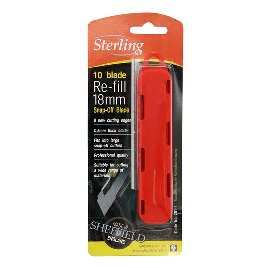 STERLING LARGE SNAP-OFF BLADE RE-FILL-18MM-10 PACK
