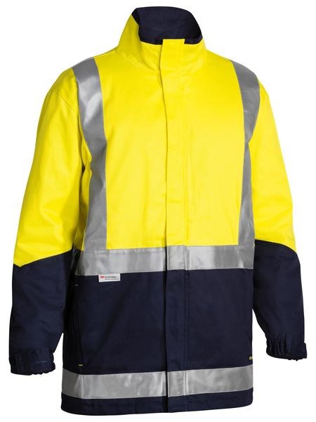 BISLEY BJ6970T REFLECTIVE HI VIS 3 IN 1 COTTON DRILL JACKET