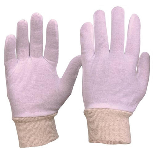 PROCHOICE 342CLK MENS INTERLOCK POLY/COTTON LINER KNIT WRIST GLOVES