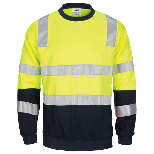 DNC 3723 REFLECTIVE HI VIS CREW NECK FLEECY SWEATER