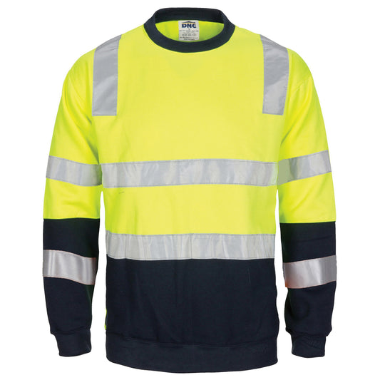 DNC 3723 REFLECTIVE HI VIS CREW NECK FLEECY SWEATER