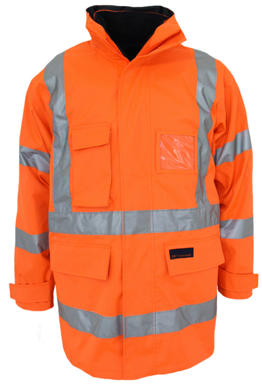 DNC 3797 BIO MOTION REFLECTIVE HI VIS 6-IN-1 CROSS BACK JACKET - NSW RAIL COMPLIANT