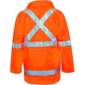 DNC 3995 HI VIS CROSS BACK TAPED 2 IN 1 RAIN JACKET