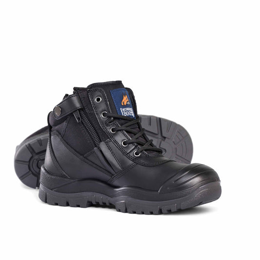 MONGREL 461020 ZIP SIDE SAFETY BOOT WITH SCUFF CAP