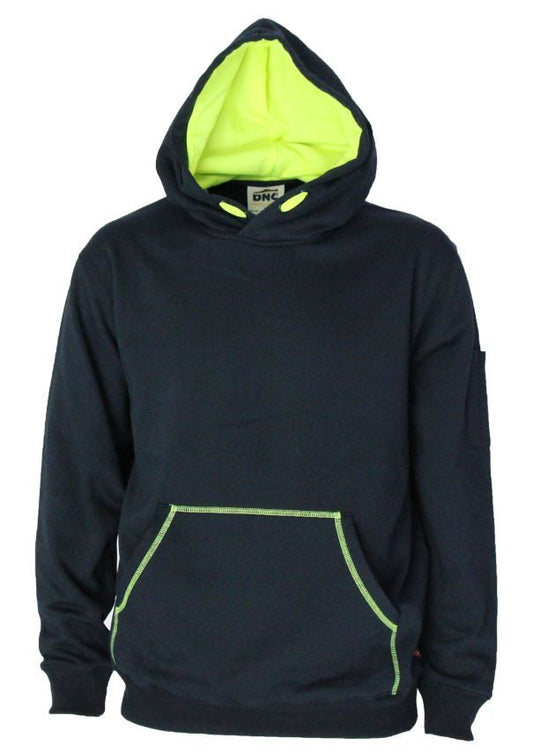 DNC 5423 SUPER BRUSHED FLEECE CONTRAST HOODIE