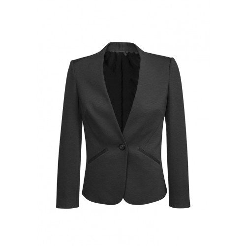 BIZ CORPORATES 61610 ROCOCO LADIES COLLARLESS SINGLE BUTTON JACKET