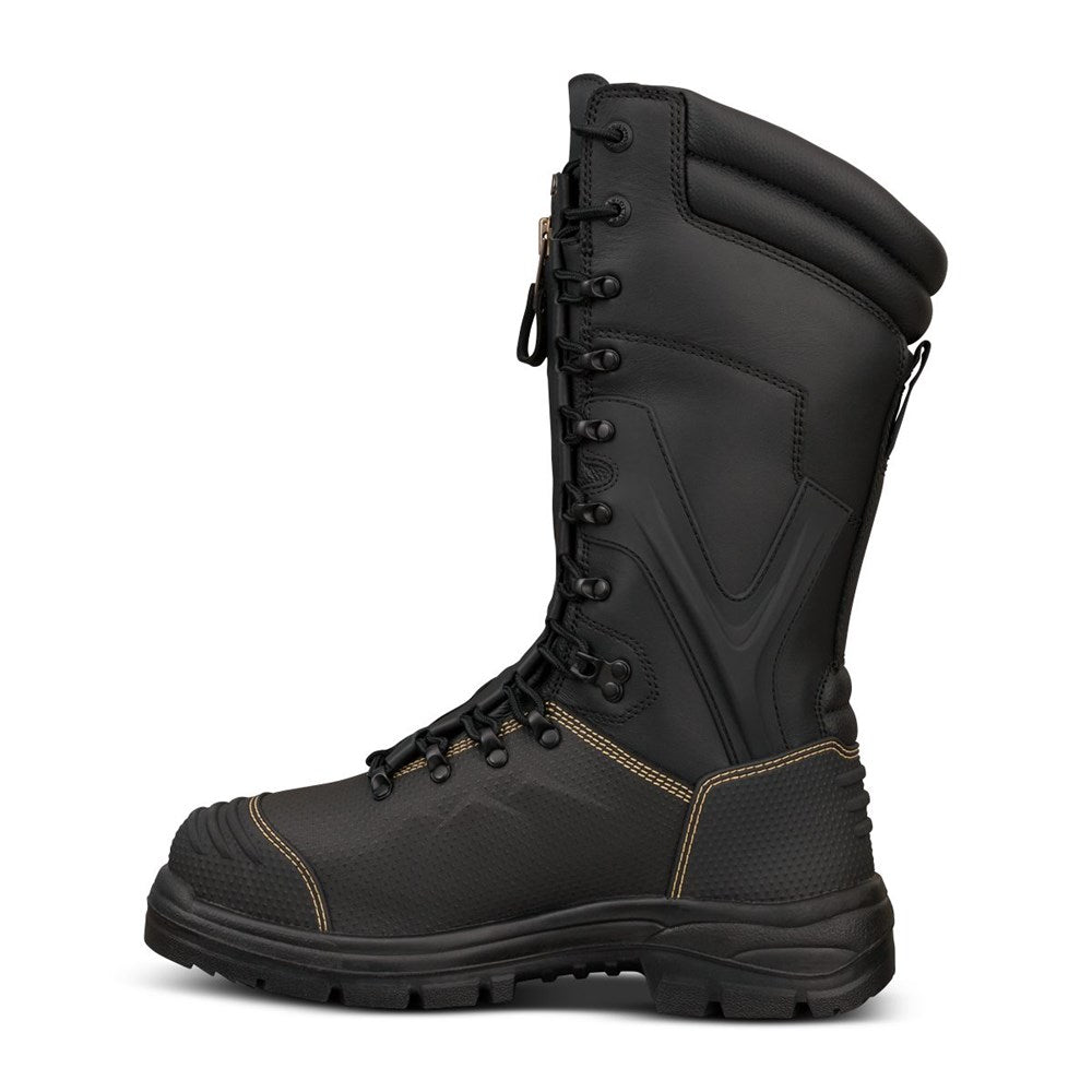 OLIVER 65-791 350MM LACED IN ZIP MINING SAFETY BOOTS-WATERPROOF