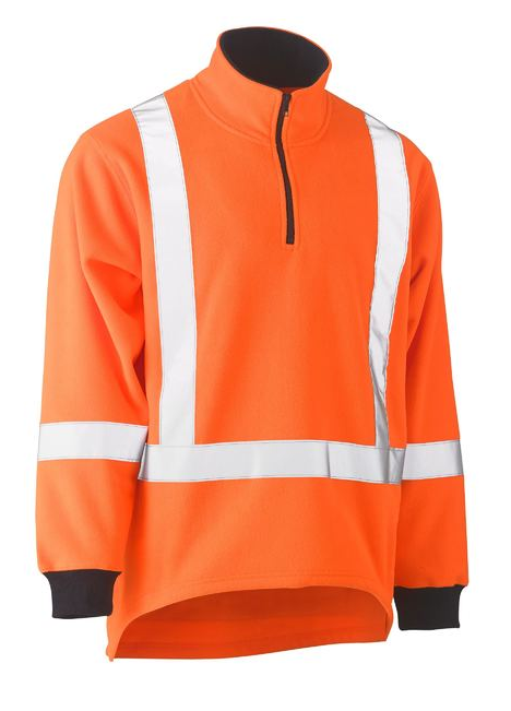 BISLEY BK6249XT TAPED HI VIS FLEECE PULLOVER