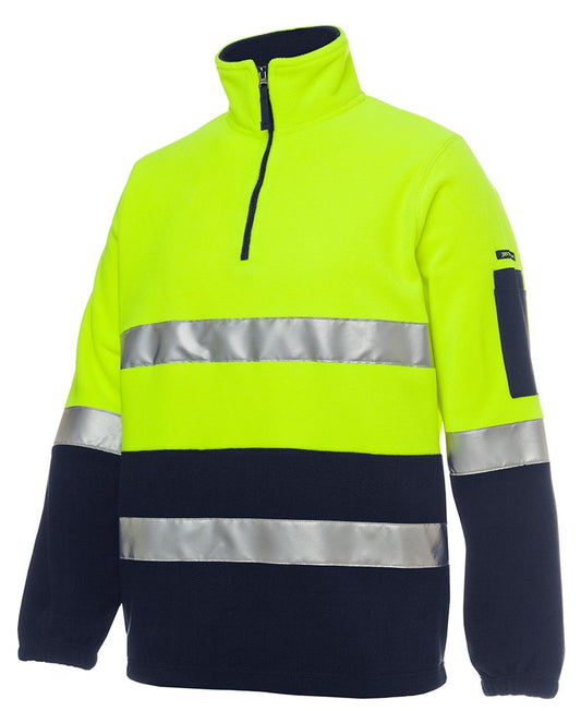 JB'S 6DNPF REFLECTIVE 1/2 ZIP HI VIS POLAR FLEECE TOP