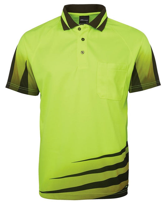 JB'S 6HVRS S/SL HI VIS RIPPA SUB POLO