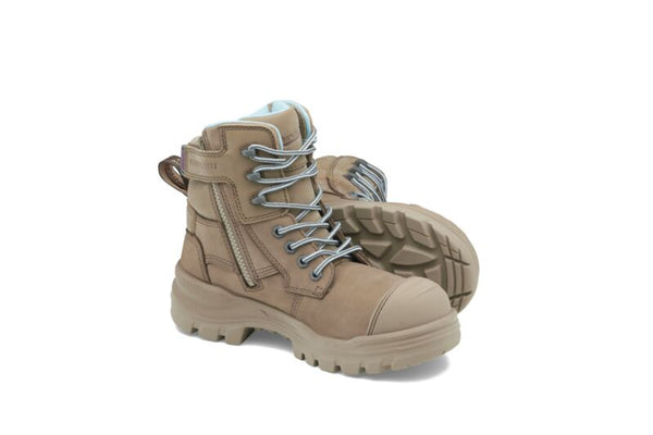BLUNDSTONE 8863 ROTOFLEX 6" LADIES ZIP SIZE SAFETY BOOTS - COMPOSITE CAP