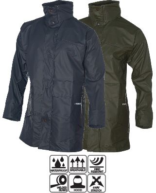 HUSKI K8103 FARMERS BREATHETEC BREATHABLE PU RAIN JACKET