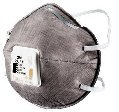 3M GP1 CUPPED PARTICULATE RESPIRATOR 9913V WITH NUISANCE LEVEL ORGANIC RELIEF, VALVED