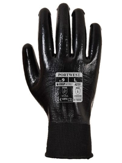 PORTWEST A315 ALL-FLEX GRIP GLOVES-NITRILE