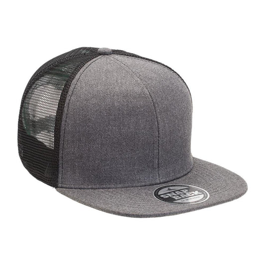 LEGEND 4396 HEATHERED FLAT PEAK TRUCKER CAP