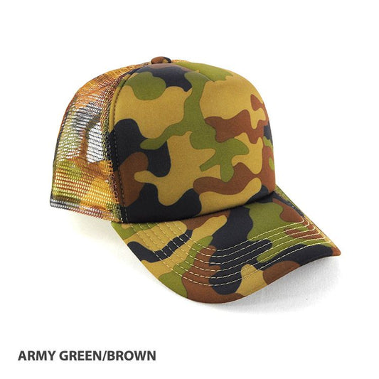 GRACE COLLECTION AH296 CAMOUFLAGE TRUCKER CAP