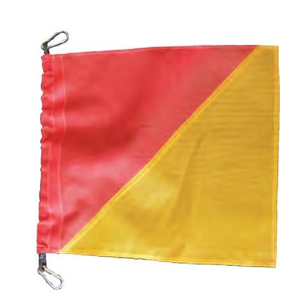 OVERSIZE FLAG ON STRETCHY ROPE WITH CLIPS