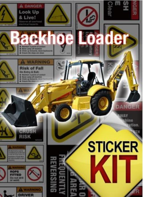 BACKHOE SAFETY STICKER KIT BHSS