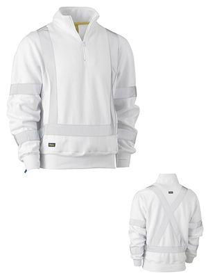 BISLEY BK6321XT X TAPED 1/4 ZIP FLEECE PULLOVER