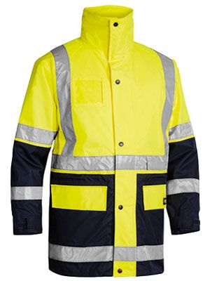 BISLEY BK6975 REFLECTIVE HI VIS 5 IN 1 RAIN JACKET