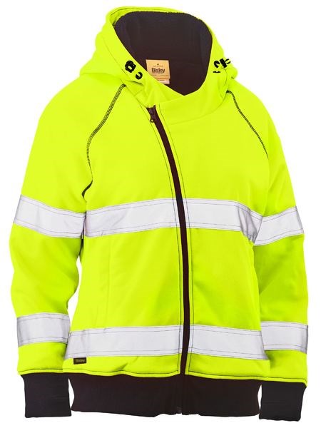 BISLEY BKL6819T LADIES REFLECTIVE HI VIS FLEECE HOODIE