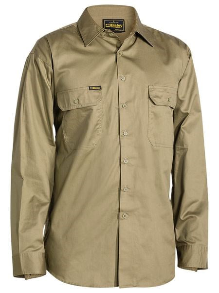 BISLEY BS6893 L/SL LIGHTWEIGHT DRILL WORK SHIRT