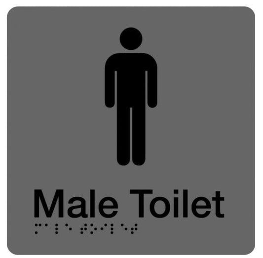 BRAILLE MALE TOILET SIGN