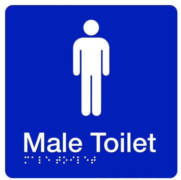 BRAILLE MALE TOILET SIGN