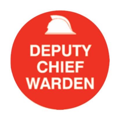 FIRE HARD HAT LABEL - DEPUTY CHIEF WARDEN