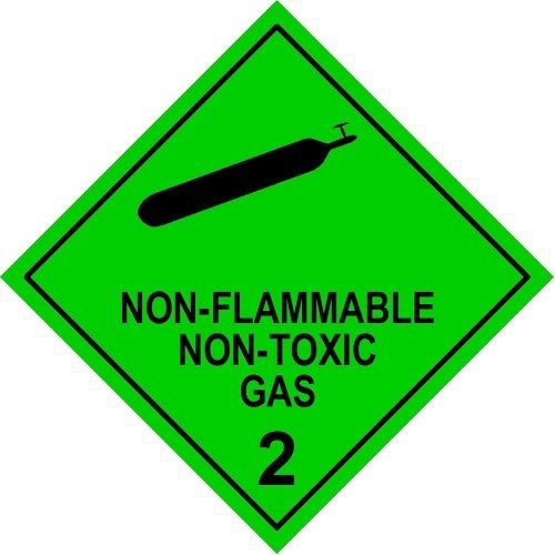 NON-FLAMMABLE NON-TOXIC GAS DANGEROUS GOODS SIGN